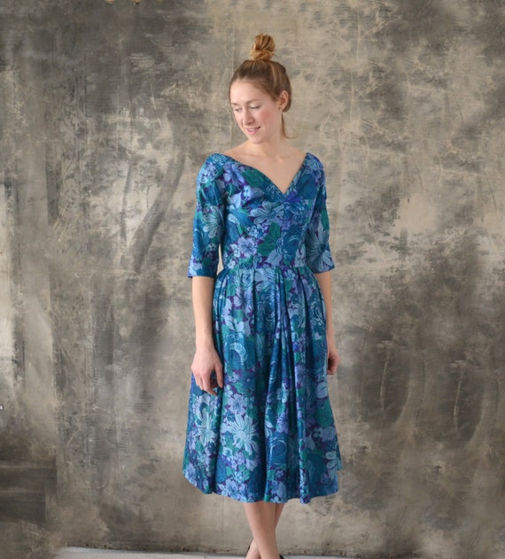 1950s Suzy Perette Silk Dress size M - image 2