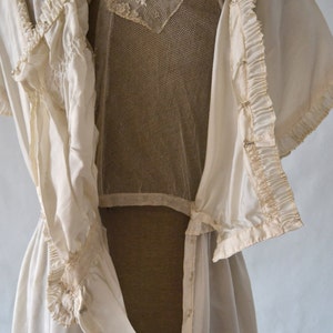 Edwardian White Silk Dress size S image 3