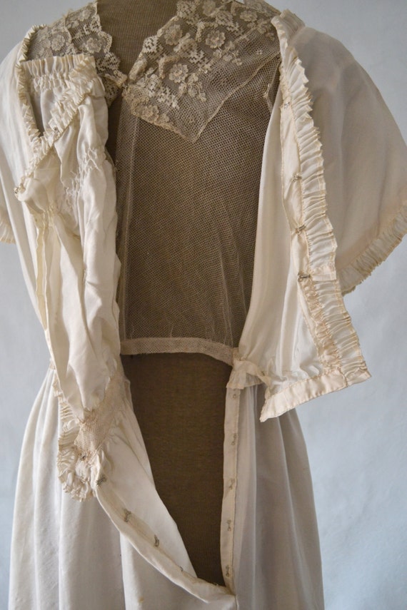 Edwardian White Silk Dress size S - image 3