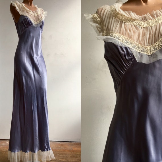 1940s Silky Rayon Slip Dress / Nighty