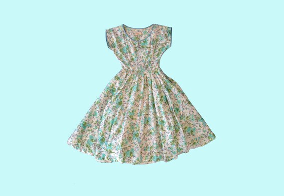 1950s Silk Dress size S - image 5