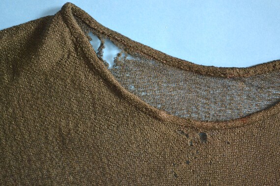 1920s Green Rayon Jersey Blouse size S - image 4