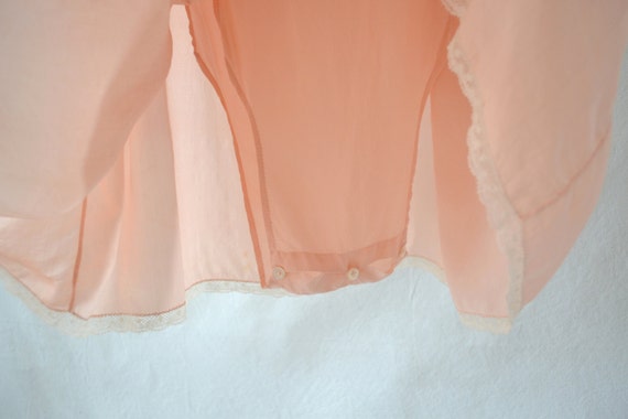 1940s Pink Silk Romper Slip size M - image 3