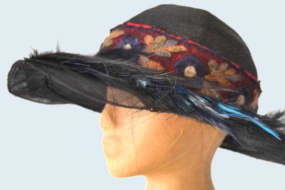 Embroidered Victorian Hat