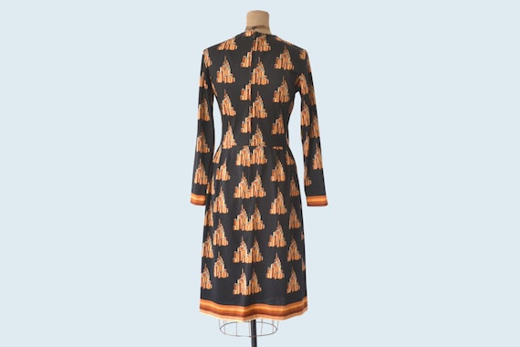 1960s Lanvin Geometric Print Dress size M - image 2