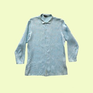 Blue swinging 1960s Nehru jacket size L