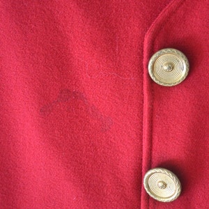 1910s Red Wool Vest size S image 4