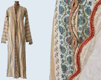 XIX c Robe Kaftan Persa Brocado Paisley