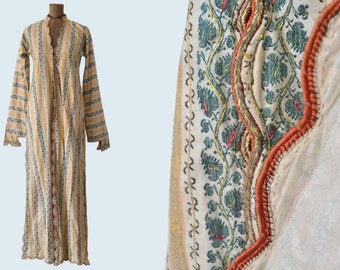 19th c Persian Kaftan Robe Paisley Brocade