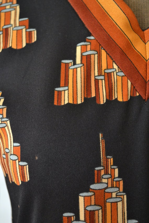 1960s Lanvin Geometric Print Dress size M - image 4