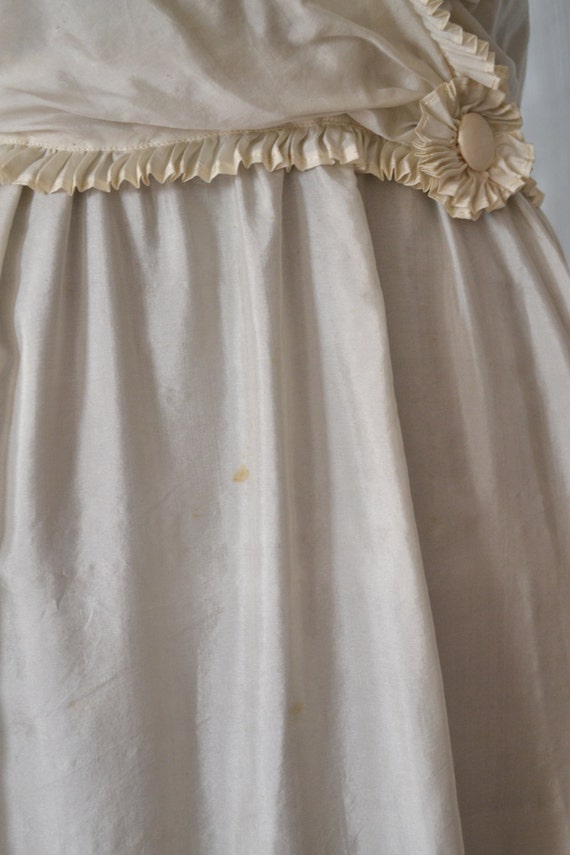 Edwardian White Silk Dress size S - image 5