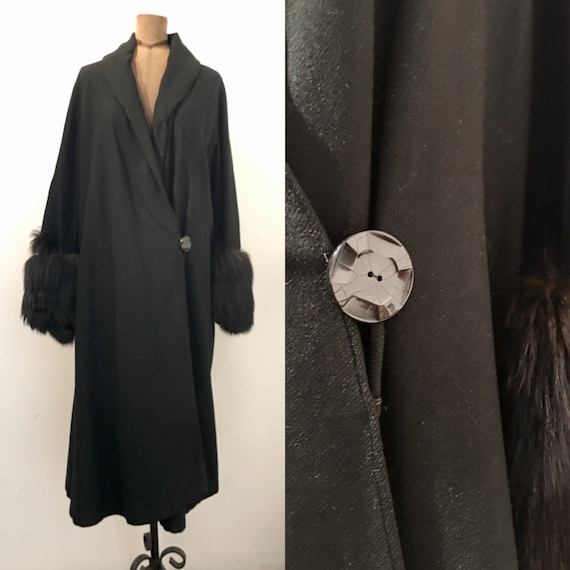 1920s Fur Sleeve Coat