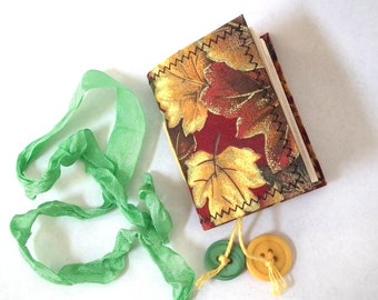 2" x 2.5" Fall-Autumn Themed Micro Journal.  80 pages.  Mini Journal.  Tiny Journal.  Small Journal.  Naked Journal.  5280 Bliss.