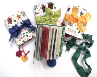 2" x 2.5" Christmas Micro Journal. 80 pages. Mini Journal. Micro Journal. Writing Journal. Gift. Stocking Stuffer. Under 15. 5280 Bliss.