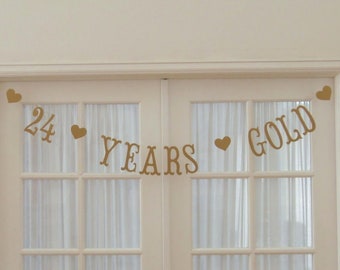 ANY AGE BANNER. Not Glittery. Not Shiny. Antique Gold Shimmer/Sheen. Golden Birthday. Birthday Banner. Adult. Child. 5280 Bliss.