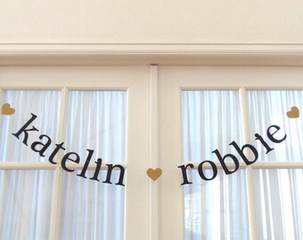 Bride and Groom Names.  Custom.  5280 Bliss.  Engagement.  Wedding.  Bridal Shower.  Reception.  Table Decor.  Photo Prop.