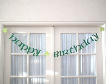 March Birthday.  St. Patrick's Day Birthday Banner.  St. Patty's Day.  Irish Birthday.  5280 Bliss.