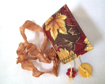 2" x 2.5" Fall-Autumn Themed Micro Journal.  80 pages.  Mini Journal.  Tiny Journal.  Small Journal.  Naked Journal.  5280 Bliss.
