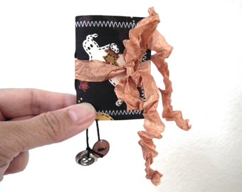 2" x 2.5" Ghost Micro Journal.  80 pages.  Mini Journal. Tiny Journal. Small Journal. Naked Journal. Soft cover. Halloween. 5280 Bliss.