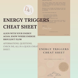 Cheatsheet voor energietrigger | Afdrukbare pdf van 1 pagina | Snelle uitlijntips | Beknopte handleiding