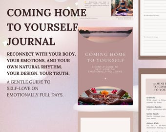 Self-Care & Self Discovery Workbook Printable | Reconnect With Yourself Journal, Reflection Prompts and Healing Worksheets PDF