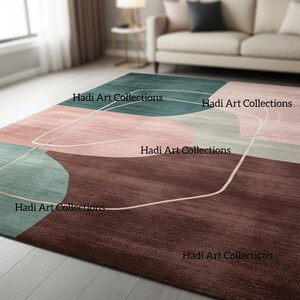 Custom Tufted Rug for living room Modern Bedside rug for bedroom Wool Area rug Available 5x8, 6x9, 8x10, 9x12, 10x14, 11x15, 12x15