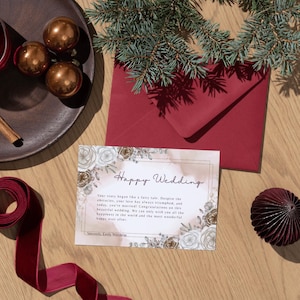 Carte de félicitations/invitation de mariage personnalisable