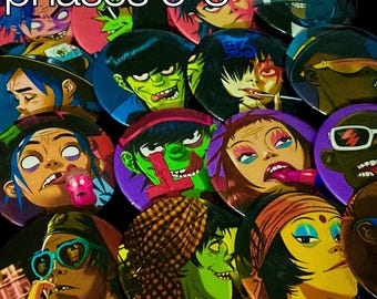 Phases 5-8 Gorillaz Pins Sets of 4