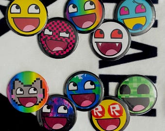 Epic/Awesome Face Meme Pins Sets of 5