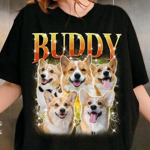 Custom Dog Bootleg Shirt, Pet Shirt With Photo, Dog Remembrance Gift, Comfort Colors Dog Shirt, Dog Portrait Shirt ,Custom Pet Picture Shirt