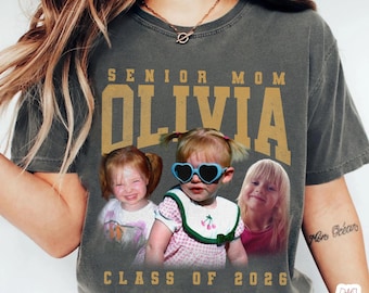 Custom Photo Senior 2026 Shirt, Family Graduation Shirts, Senior Mom 2026 Shirt, Class of 2026 Graduation Gifts, Proud Family Matching Tees
