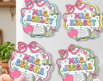 Personalized Teacher Name Magnet: Teacher Appreciation Gift, Back To School Teacher Gift