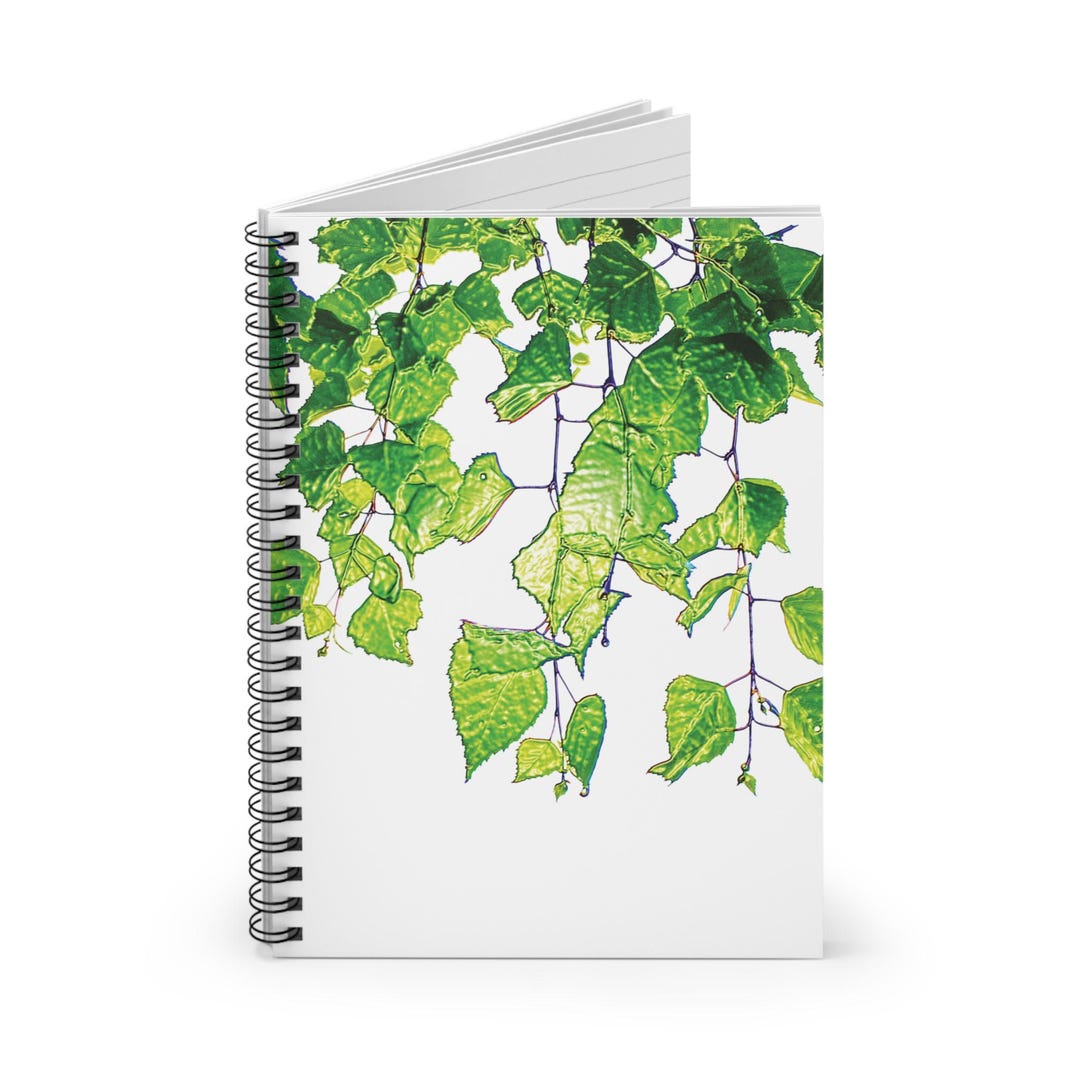 Spiral Notebook - Finnish Birch Leaves, 118 Ruled Line Pages, 6x8 ...
