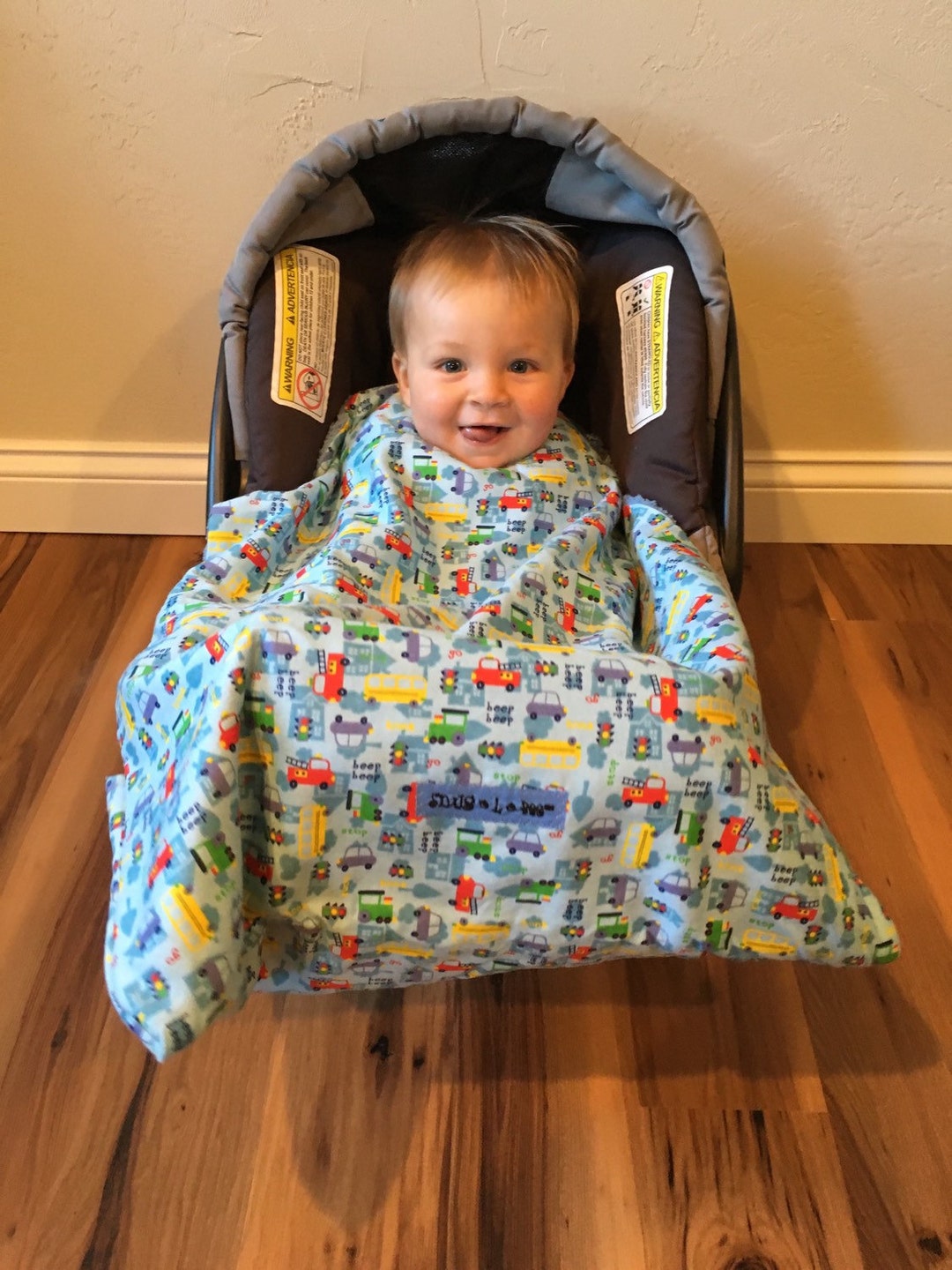 Car Seat Blanket, Infant Carrier Blanket, Vehicles Snug L Bee, Baby