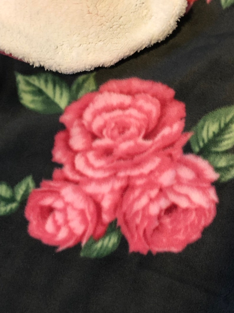 Infant Car Seat Blanket, Girls pink flower Snug L Bee, infant carrier blanket, winter baby blanket, car seat cover, baby carrier blanket image 3