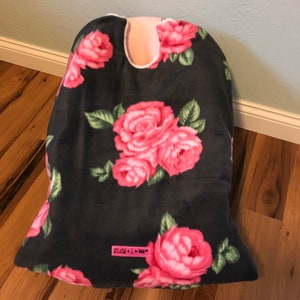 Infant Car Seat Blanket, Girls pink flower Snug L Bee, infant carrier blanket, winter baby blanket, car seat cover, baby carrier blanket image 2