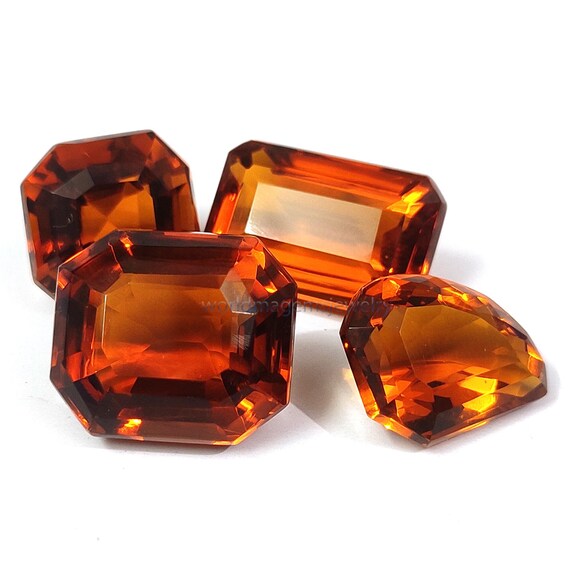 Orange Hessonite Garnet Gemstone: AAA Faceted Loose Stone