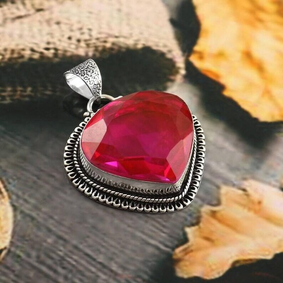 Handmade Sterling Silver Pink Tourmaline Pendant - Boho Healing Jewelry