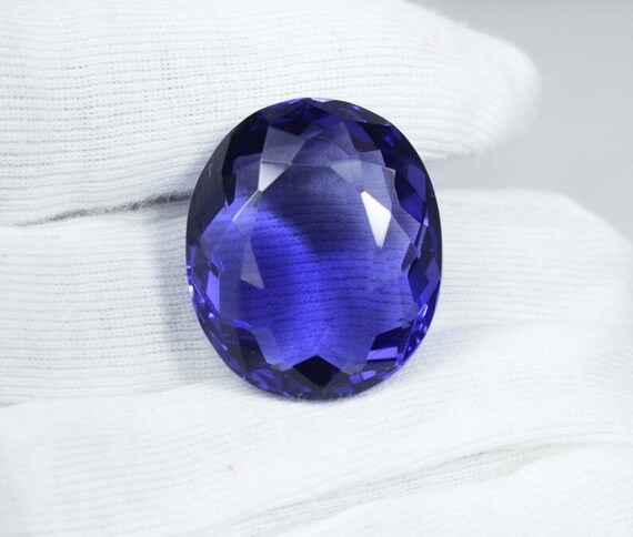 Faceted Oval Amethyst Gemstone: 54 Carat Loose Stone