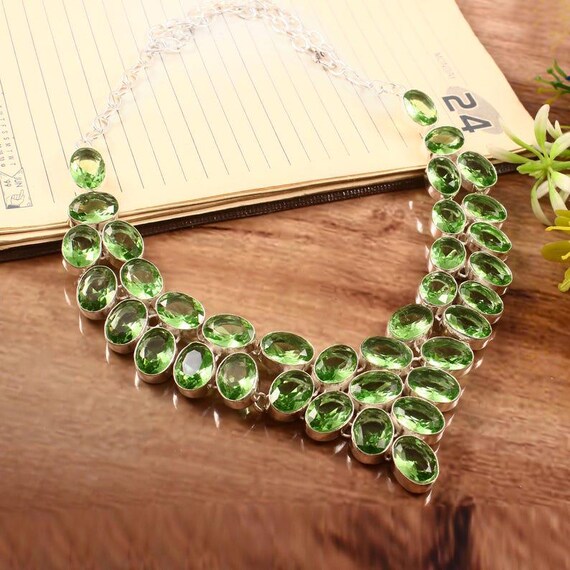 Handmade Pink Chalcedony & Sterling Silver Oval Necklace