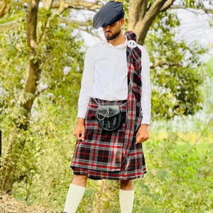 Kilt tradicional escocés vintage, hecho a mano, de lana acrílica, tartán, para hombre. Disponible en más de 50 tartanes.