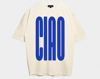Camiseta con tipografía retro Ciao / Camiseta gráfica de estética italiana, minimalista vintage