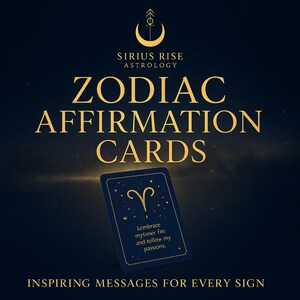 Carte di affermazione zodiacale personalizzate - 3 carte personalizzate in base al tuo Sole, Luna e segni ascendenti / Regalo spirituale in formato PDF