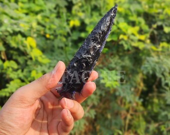 Amethyst Arrowhead Spearhead | Large Purple Crystal for Jewelry Making, Craft Projects & Healing Work
