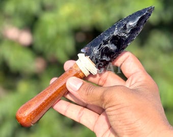 Amethist Athame-mes 8-inch rituele dolk Hekserijgereedschap met kristallen handvat