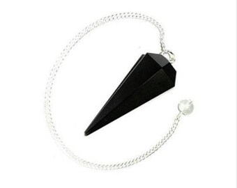 Black Obsidian Pendulum | Protection and Grounding | Divination Tool | Natural Crystal