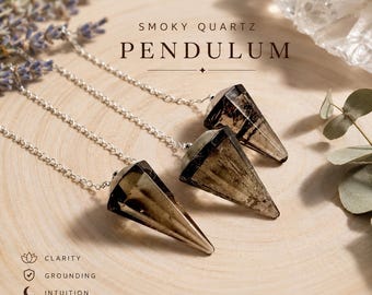 Bulk Smoky Quartz Pendulum, Brazilian Smokey Quartz Crystal, Natural Gemstone Pendulum, Reiki Healing, Dowsing Tool, Chakra Gift