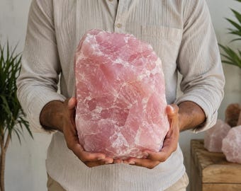 Raw Rose Quartz Natural Pink Crystal Chunk, Custom Size 1kg-20kg, Large Rough Rose Quartz Stone, Altar Decor, Meditation Crystal, Home Displ