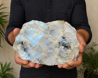 Raw Rainbow Moonstone Natural Rough Crystal, Custom Size 1kg–20kg, Large Moonstone Chunk, Natural Mineral Specimen, Altar Decor, Meditation