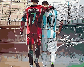 Football Paint by Numbers Kit, Original DIY Acrylic Canvas Kit, Stunning Sports Artwork, DIY Wall Canvas Art with Custom Frame Option